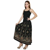 Indian Bollywood Maxi Skirt for Women Sequins Ankle Length...