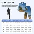 thumbnail image 4 of Honeii Lighthous Pattern Mens Pajamas Set,2pcs Men's Lounge Long Sleeve Sleep Shirt and Pajama Bottoms Sleepwear Set,Mens Pjs Sets-Large, 4 of 7