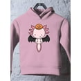 thumbnail image 3 of Cute Axolotl W Bat Costume Hoodie Toddler -Image by Shutterstock,  2 Toddler, 3 of 4