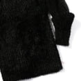 thumbnail image 4 of Spazoro Boys Turtleneck Knit Sweater, Long Sleeve High Neck Regular Fit Solid Color Fuzzy Plush Basic Pullover Knitwear for Kids Black Size 9-10, 4 of 6