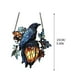thumbnail image 3 of Seyotauo Stained Glass Gothic Raven Lantern - Crow lamp – Spooky Crow on Lamp Window Hanging, Handmade Raven Suncatcher for Halloween Decor Indoor, Dark Academia Gothic Home Party Decoration, 3 of 4