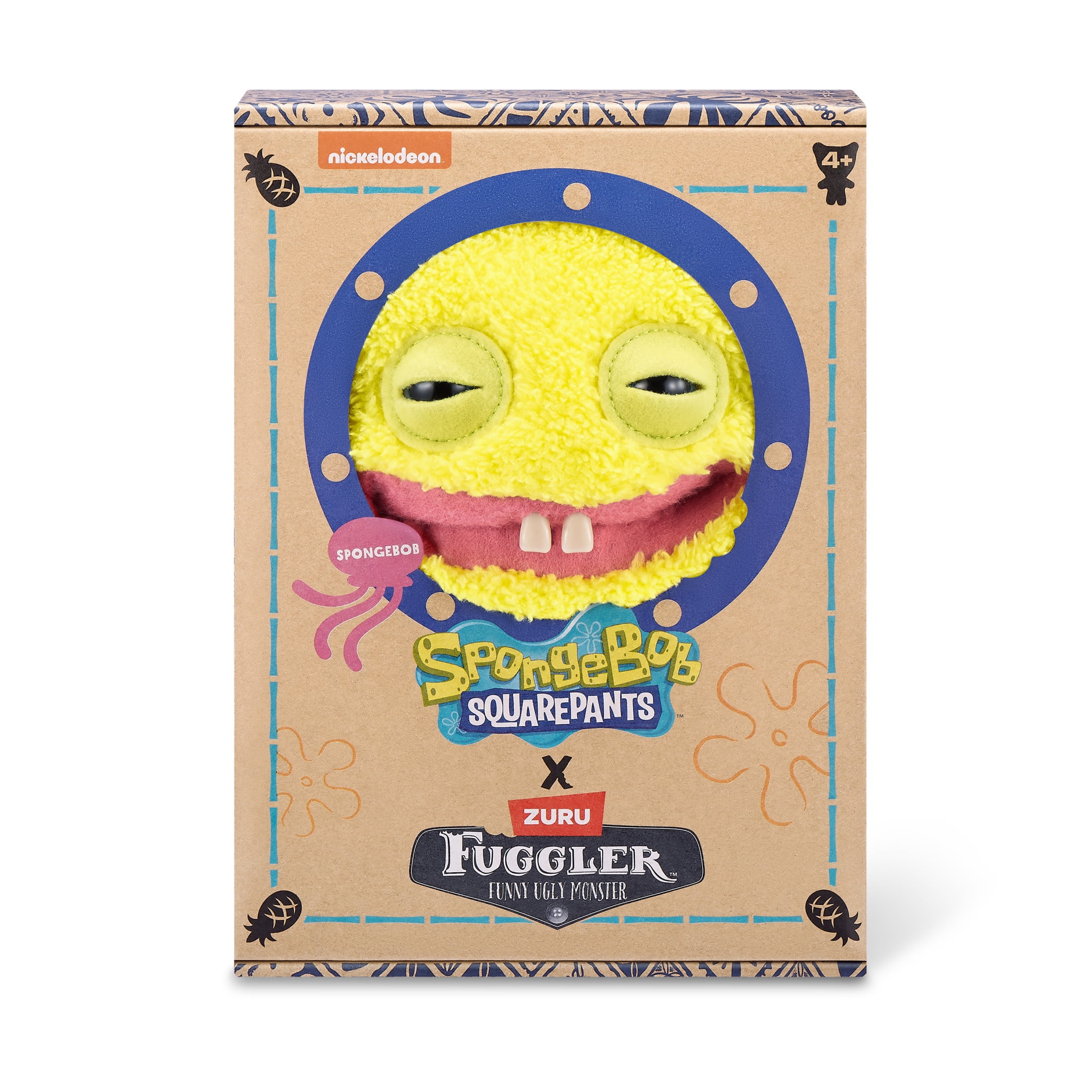 Fuggler 9 inch Spongebob Series SquarePants, Funny Ugly Monster Soft Plush Toy by ZURU