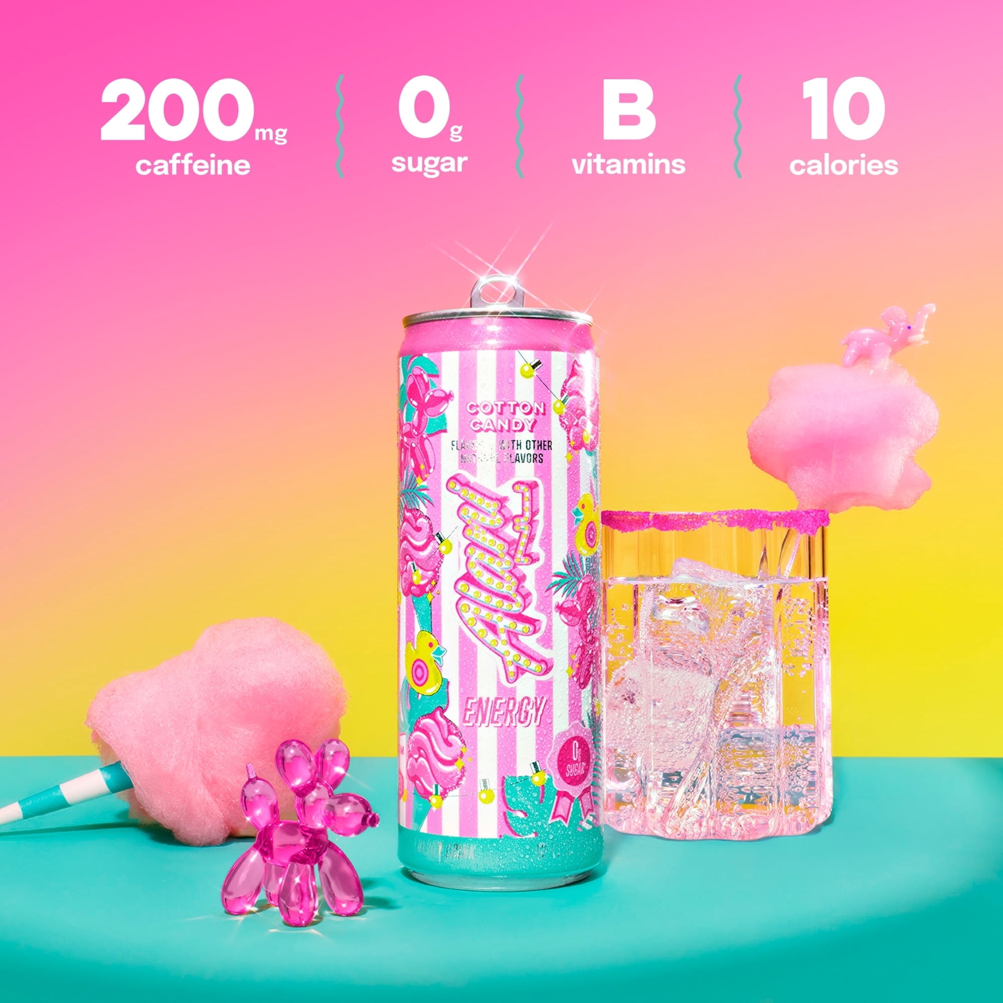 Alani Nu Energy Drink Cotton Candy 12oz pack 24cans