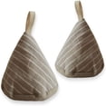 thumbnail image 1 of AMERTEER Mini Oven Mitts Pot Holder Cooking Pinch Grips Triangle Cotton Handle Cover Heat Resistant for Kitchen Cookware (2 Pack Beige), 1 of 6