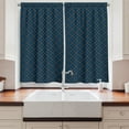 thumbnail image 2 of Ambesonne Abstract Kitchen Curtains, British Tartan Style, 55"x39", Blue Black White, 2 of 3