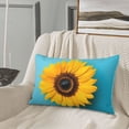thumbnail image 5 of Naloa Golden Sunflower in Blue Pillowcase, Throw Pillowcase, Wrinkle-Free, Stain-Resistant with Hidden Zipper for Bedroom Sofa-20"x30", 5 of 6