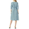 thumbnail image 3 of INSPIRE CHIC Women's Summer Polka Dots Print Ruched Sleeve Button Drawstring Waist Midi Dress, 3 of 5