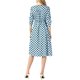 thumbnail image 3 of INSPIRE CHIC Vestido Midi de Verano para Mujer con Estampado de Lunares, Mangas Fruncidas, Botones y Cintura Ajustable Azul L, 3 of 6