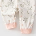 thumbnail image 6 of Akiihool Baby Girl Sleepers Baby Girl Clothes Newborn Outfit Cotton Linen Long Sleeve Romper One Piece Jumpsuit Infant Baby Clothes Light Purple,3-6 Months, 6 of 7