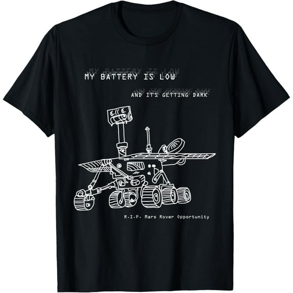 men and women can wear,RIP Mars Opportunity Rover Exploration T-Shirt - hand-drawn T-Shirt