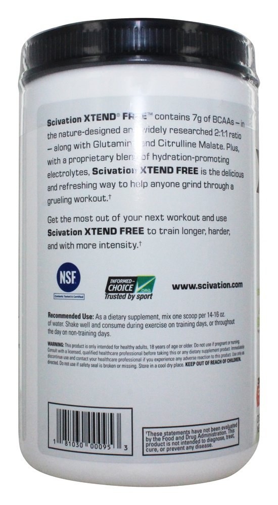 Scivation Xtend Free Bcaa Powder Crisp Apple 13 5 Oz Walmart Com Walmart Com