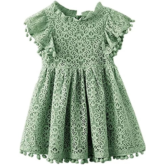 Flower Girl Dress Party Dress Flower Girl Dress (3T, Flutter Sage)