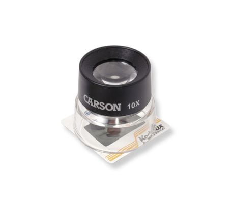 Carson LumiLoupe™ 10x Power Magnifying Glass, 1″ Stand Magnifier - 10 Pack (LL-10MU)