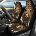 thumbnail image 3 of Pzuqiu Vintage Bear Auto Seat Covers Full Set Front Seats and Rear Bench Cover Protector Easy to Install Breathable Seat Cover Universal Fit for Most Vehicle, 3 of 7