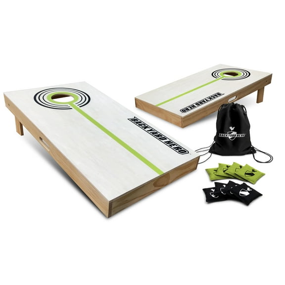 Official Size Cornhole Bean Bag Toss Set 4 ft x 2 ft by Backyard Hero