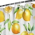 thumbnail image 3 of Yellow Lemon Fruit Slices White Pattern Shower Curtain 72"x84" ,Bathroom Decorative Shower Curtains Set with 12 Hooks,Modern Waterproof Washable Shower Curtain, 3 of 6