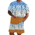 thumbnail image 6 of RUTAYY Men's Outfits Summer Casual Ice Cream Print Round Neck Short Sleeve Tee Shorts with Pocket Loose Fit Daily Wear Comfortable Vacation Playful Clothing Sets, 6 of 6