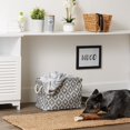 thumbnail image 4 of Design Imports CAMZ12516 Lattice Paw Rectangle Polyester Pet Bin, Gray - Medium, 4 of 5