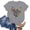 Grey, variant on Graphic Tees for Women T-Shirts Women's Casual Fashion Letter Print Short Sleeve Round Neck Top Platform Competitor Gray L