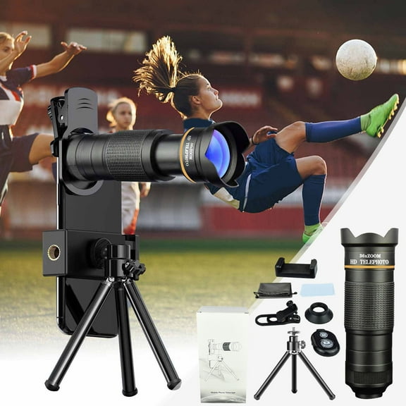 JZCHUNTOY 2 - in - 1 36X Phone Telephoto Lens with Tripod - HD Live Stream Camera for Concerts, Fishing, TikTok – External Zoom Lens Kit