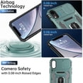 thumbnail image 5 of for iPhone XR Case with Screen Protector,Sliding Camera Cover,-Grade Cover with  Stand Phone Case 6.1" Pale Green, 5 of 14