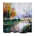 thumbnail image 1 of Cortina de ducha Baoblaze 180x180cm Resistente al Agua Multicolor con 12 Ganchos, 1 of 4