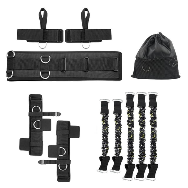 Kit de banda de ejercicio de entrenamiento de resistencia de boxeo con funda protectora antirrotura para 200 libras negro
