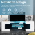 thumbnail image 4 of TV Stand with 2 Illuminated Glass Shelves, High Gloss Entertainment Center for TVs Up to 80", Versatile TV Cabinet with LED Color Changing Lights for Living Room, 4 of 7