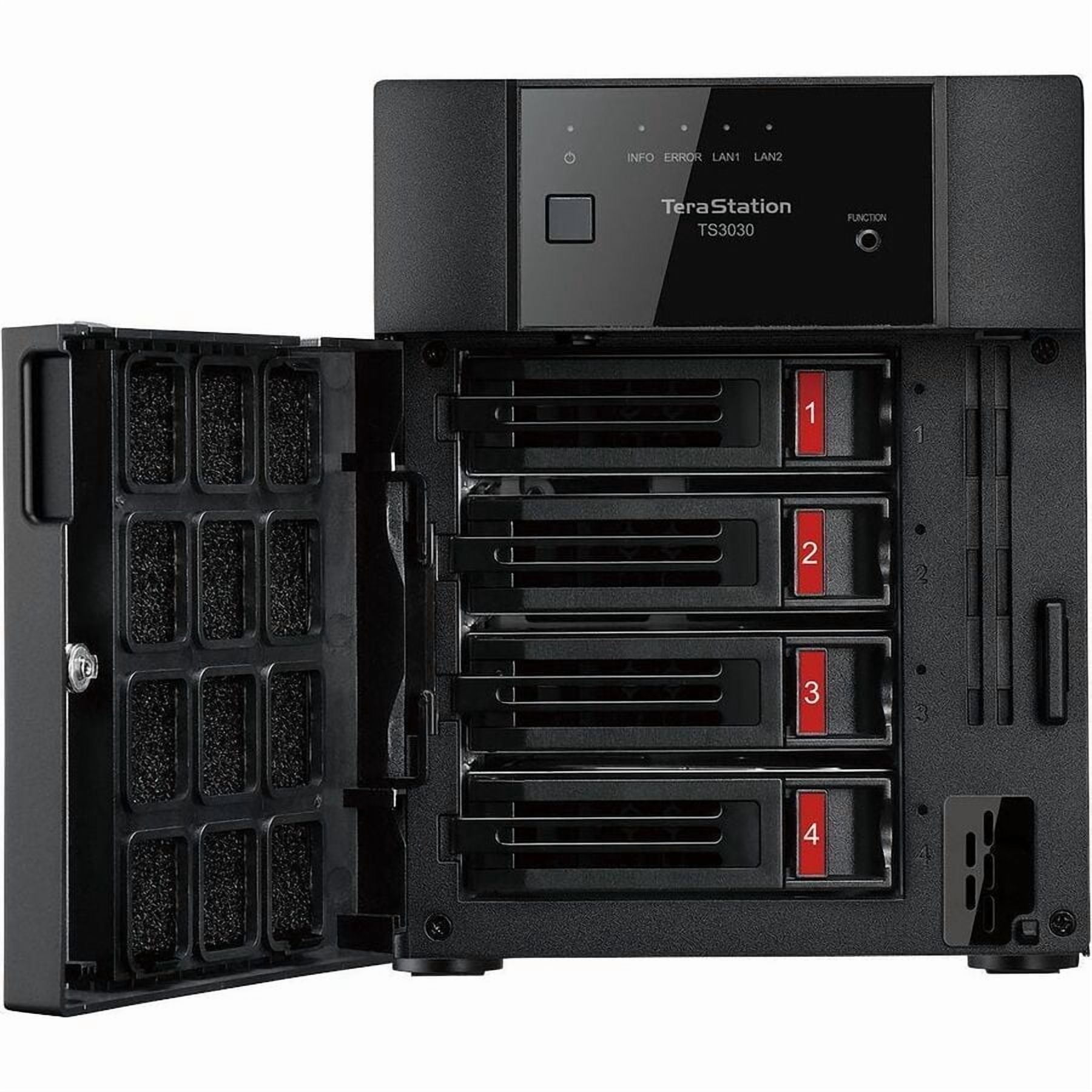 BUFFALO TeraStation 3430DN 4-Bay Secure SMB Desktop NAS 4TB (2x2TB) with Hard Drives Included - 1 x Annapurna Labs Alpine AL524 Quad-core (4 Core) 2 GHz - 4 x HDD Supported - 2 x HDD Installed - 4 ...