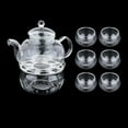 thumbnail image 6 of yotijay Teapot Set Borosilicate Glass Flower Heat Stabile Teacups Safe for, 6 of 9