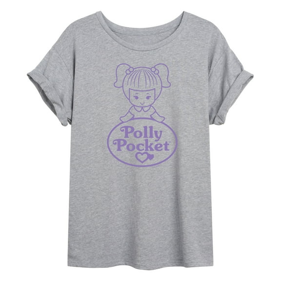 Polly Pocket - Logo And Doll - Juniors Ideal Flowy Muscle T-Shirt