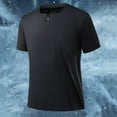 thumbnail image 1 of pstuiky camisetas de hombre, Blusas/camisetas casuales de verano para hombre, de color liso y cuello redondo ropa de hombre xxxl, 1 of 7