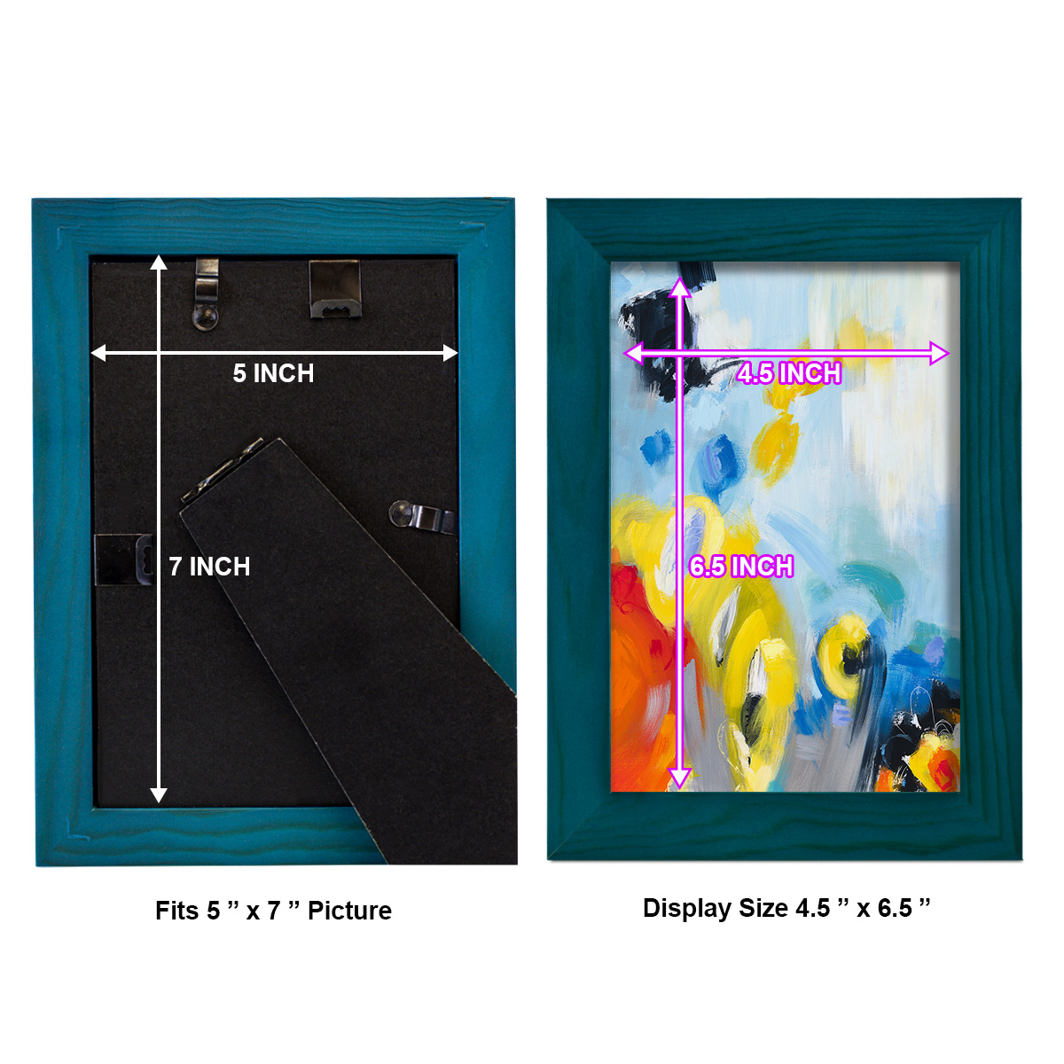 In the Loop III -Framed Print w/glass-Ocean Blue