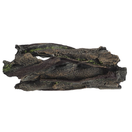 BESTYASH Aquarium Resin Bark Hide Natural Hollow Tree Trunk Shelter for Reptile and Fish Tank Decor