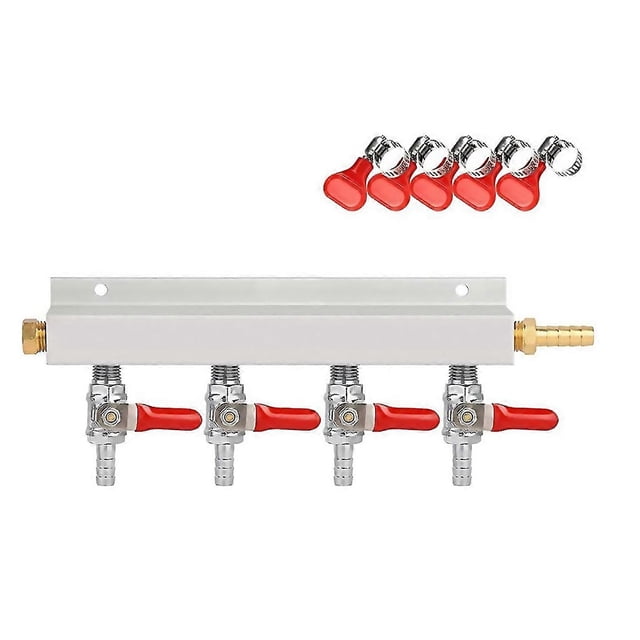 For 4-way Gas Manifold 5/16inch Barbed Integrated Check Valve