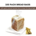 thumbnail image 4 of FUNSTITUTION Clear Plastic Bags Reusable Bread Storage with Twist Ties 100 Pack, 4 of 7