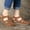 Brown, variant on Latrodar Fisherman Sandals for Women Flat Sandals for Women Womens Sandals Athletic Comfortable Stretchy Hollow Out Sandals Pull-On Shoes Medium Solid Sandals for Older Women 4th of July Gifts Mom
