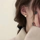 thumbnail image 3 of Brushed Earring Design French Earrings Exquisite Jewelry for Women B, 3 of 5