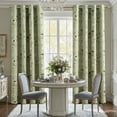 thumbnail image 3 of NICETOWN Blackout Floral Curtains for Living Room, Blackout Thermal Insulated Privacy Protection Curtains Grommet Room Darkening Drapes for Bedroom, Sage Green, 52"x84", 2 Panels, 3 of 8