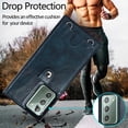 thumbnail image 5 of Galaxy Note 20 Necklace Crossbody Case,PU Leather Wallet Lanyard Case Cover with Card Holder Adjustable Detachable Anti-Lost Neck Strap Case for Samsung Galaxy Note 20,6.7",Blue, 5 of 7