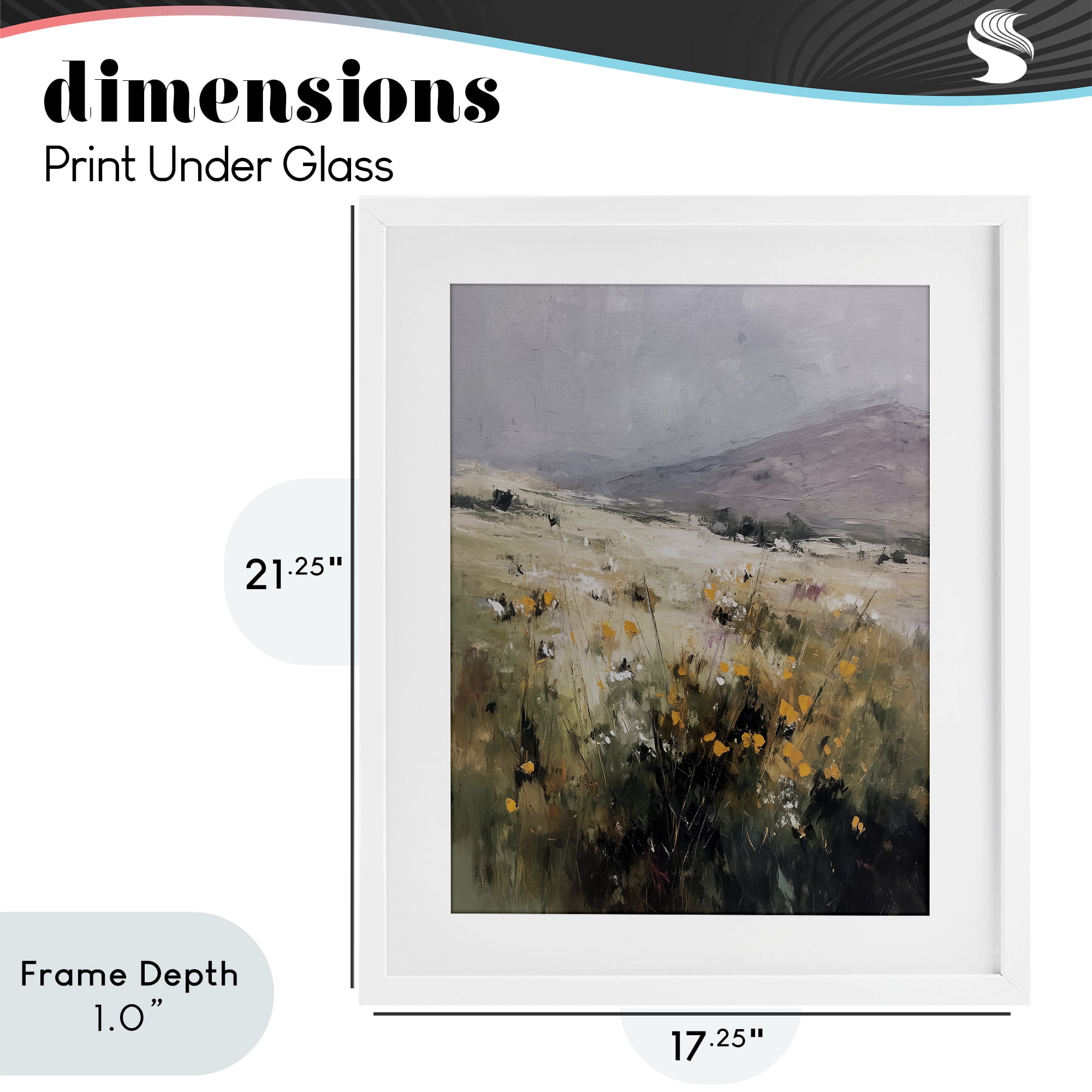 Stupell Industries Verdant Dreams Landscape White Framed Print Under Glass, design by Svetlana Aleynikova