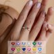 thumbnail image 2 of Anillo Sistble con piedra natal de febrero, amatista, chapado en oro blanco, 2 of 7