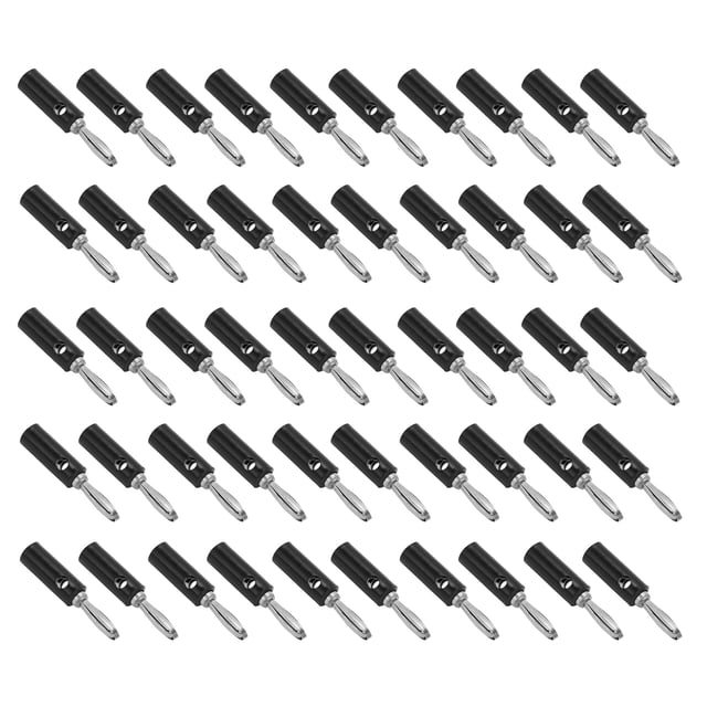 Banana Plug, Banana Connector Reduce Short Circuits Multipurpose Solder Free Wiring For Industrial Equipment For Electronic Equipment Black