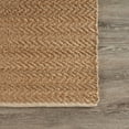 thumbnail image 6 of Laddha Home Designs 7.75' x 9.75' Natural Brown Chevron Threading Handmade Rectangular Area Throw, 6 of 7