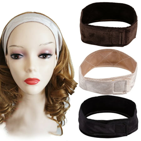Flexible Velvet Wig Grip Adjustable Fastern Head Hair Band WiGrip Fit All Heads for Women,
