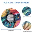 thumbnail image 3 of Shower Caps,Colorful Tie Dye Flow Ball Pattern Waterproof Shower Cap for Women 4 Pieces,Double Reusable Hair Cover for Shower PEVA Elastic Stretch Hem, 3 of 7