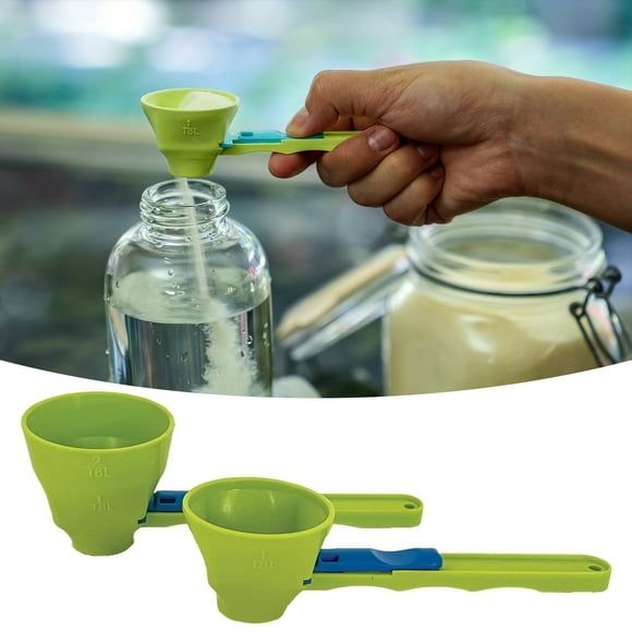Cuillère Doseuse avec Entonnoir Cuillères de Cuisine Entonnoir pour Café Mesure Poudre de Protéine Entonnoir pour Café Produits Secs