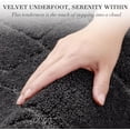 thumbnail image 6 of Bsicpro Bath Mat,Non Slip,Soft Absorbent,3D Textured Decorative Bathroom Floor Mat,Machine Washable,35"x24" Dark Gray, 6 of 6