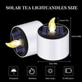 thumbnail image 5 of 6 Piezas Velas Solares de Té, Velas Solares Impermeables para Exteriores, Velas LED Parpadeantes Sin Llama con Sensor de Luz., 5 of 5