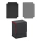 thumbnail image 3 of Caja para guardar cartas con dos separadores, capacidad para más de 100 cartas, impermeable, 8 x 7,8 x 10,3 cm Negro y rojo, 3 of 9